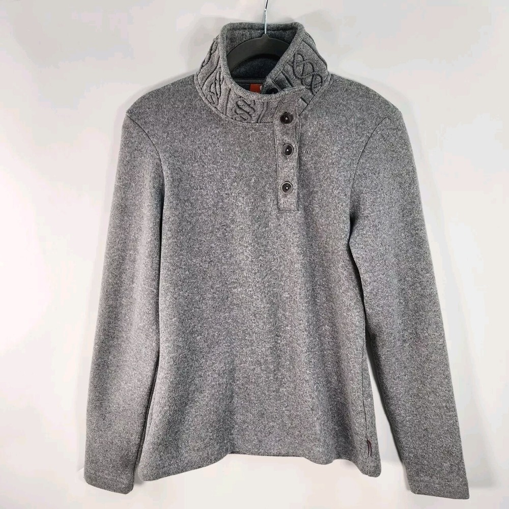 Merrell Sweater Women's XS Select Regulate Gray Mock Button Neck